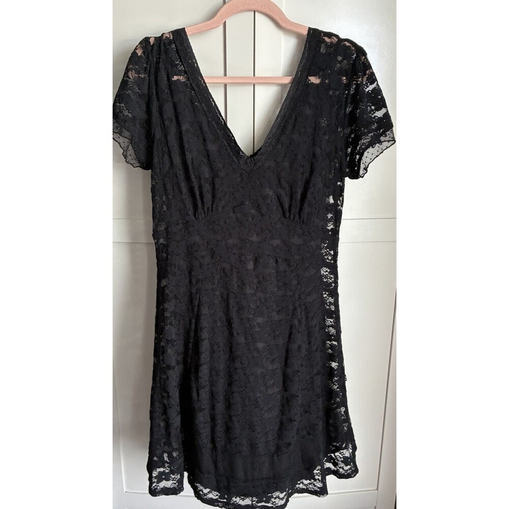 Royal Bones Black Lace Midi Dress